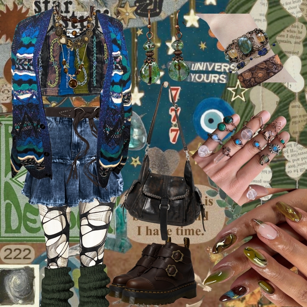 VINTAGE Concrete Mix Cable Knit Oversized Cardigan 90s Grunge Abstract Unisex